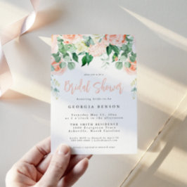 Blush Floral Bridal Shower Invitation Einladung