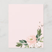 Blush Floral Bridal Tea Party Einladung (Rückseite)