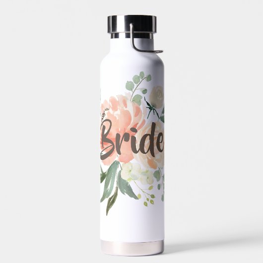 Blush Floral Bride Trinkflasche (Links)