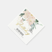 BLUSH FLORAL BUNCH WATERCOLOR JEDEN ALTER GEBURTST SERVIETTE (Ecke)