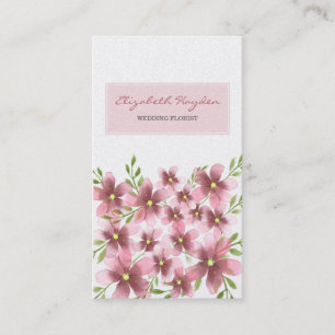 Blush Floral Business Cards Visitenkarte