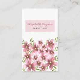 Blush Floral Business Cards Visitenkarte