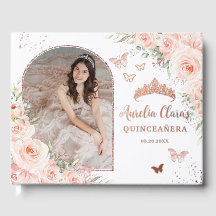 Blush Floral Butterfett Rose Gold Quince XV Foto