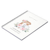 Blush Floral Cake Mixer Bäckerei Catering Rezept Notizblock (Linke Seite)
