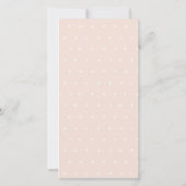 Blush Floral Cart Foto Baby Birth Ankündigung (Rückseite)