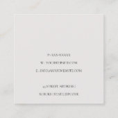 Blush Floral Chopping Board Napkin Catering Quadratische Visitenkarte (Rückseite)