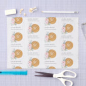 Blush Floral Chopping Board Napkin Catering Seidenpapier (Handwerk)