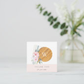 Blush Floral Chopping Board Napkin Vielen Dank Quadratische Visitenkarte (Stehend Vorderseite)