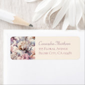 Blush Floral Classic Elegantes Rücksendelabel (Insitu)