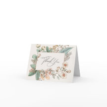 Blush Floral Dankeschön Karte zum Geburtstag oder 