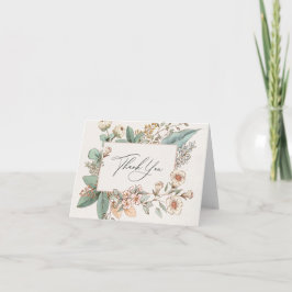 Blush Floral Dankeschön Karte zum Geburtstag oder 