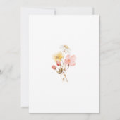 Blush Floral Elegant Botanical Garden Wedding Einladung (Rückseite)