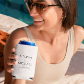 Blush Floral Elegante Kalligrafie Einfache Ampersa Dosenkühler