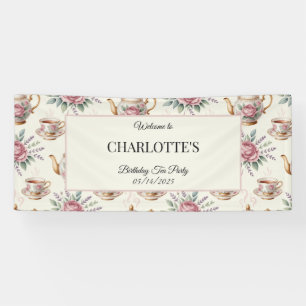 Blush Floral Elegante Rose Girls begrüßen Banner