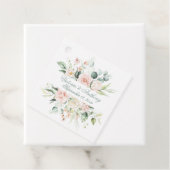 Blush Floral Eleganter Skriptname Hochzeit Geschenkanhänger (Beispiel)
