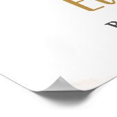 Blush Floral Elephant Girl Baby Dusche Willkommen Poster (Ecke)