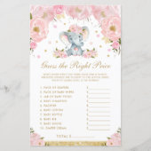 Blush Floral Elephant Raten Sie das richtige Spiel (Vorderseite)