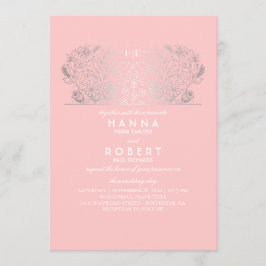 Blush Floral - Ewige Romantische Silberhochzeit Einladung