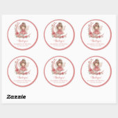 Blush Floral Fairy Cute Girl Birthday Stickers (Blatt)