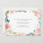 Blush Floral Foto Geburtserklärung für Mädchen Ankündigung (Rückseite)