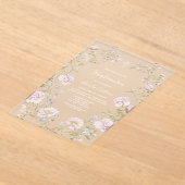 Blush Floral Frame Confirmation Acryleinladungen (Ablage )