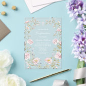 Blush Floral Frame Confirmation Acryleinladungen (In Situ (Hochzeit))