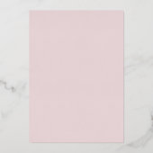 Blush Floral Frame Religious Wedding Folieneinladung (Rückseite)