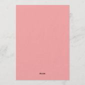 Blush Floral Garden Border Wedding Invitation Einladung (Rückseite)