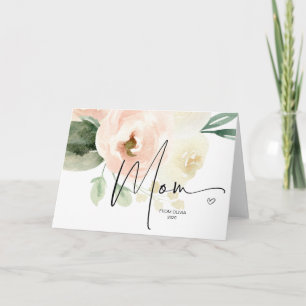 Blush Floral Geschenk für Mama Happy Mütter Tag He Karte