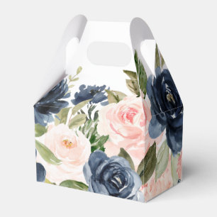 Blush Floral Gevor Box Dusty Blue Favoriten Geschenkschachtel