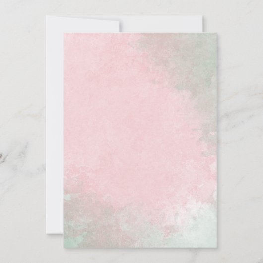 Blush Floral Girl Dusche danke (Rückseite)