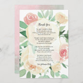 Blush Floral Girl Dusche danke (Vorne/Hinten)