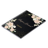 Blush Floral Gold Dot Personalisiertes Gebet Journ Notizblock (Linke Seite)