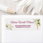 Blush Floral Gold Geometric wedding address  (Insitu)