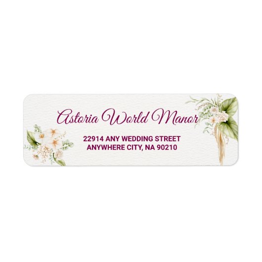 Blush Floral Gold Geometric wedding address  (Vorne)