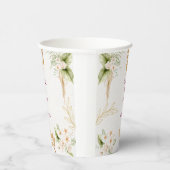 Blush Floral Gold Geometric wedding Pappbecher (Rechts)