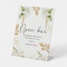 Blush Floral Gold Geometric wedding Sockelschild