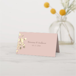Blush Floral Gold Hochzeit Platzkarte