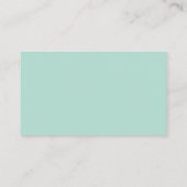 Blush Floral Gold Mint Green Wedding Website Begleitkarte (Rückseite)