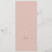 Blush Floral Gold Wedelkarte Menükarte (Rückseite)