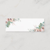 Blush Floral Greenery Bridal Registrierungskarte M Mini Visitenkarte (Rückseite)