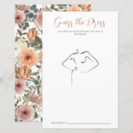 Blush Floral Guess The Dress Bridal Shower Game