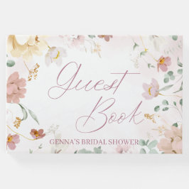 Blush Floral Guest Book Gästebuch