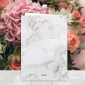 Blush Floral Heart with Baroque Plaster Texture Karte