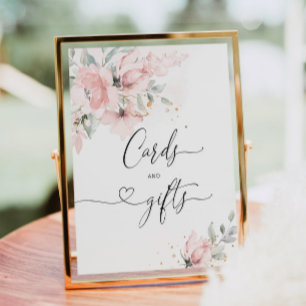 Blush floral Karten und Geschenke Poster