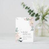 BLUSH FLORAL LEHRER GIFT NECKLACE DISPLAY CARD PLATZKARTE (Stehend Vorderseite)
