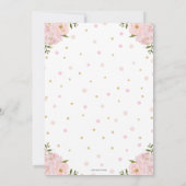 Blush Floral Llama Birthday Einladung (Rückseite)