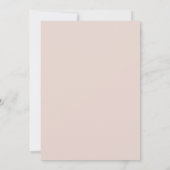 Blush Floral Marble Gilded Frame Wedding Einladung (Rückseite)