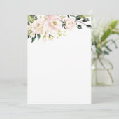 Blush Floral Mockup Einladung (Stehend Vorderseite)