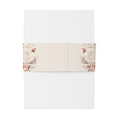 Blush Floral Monogram Wedding Einladungsbanderole (Rückseitenbeispiel)